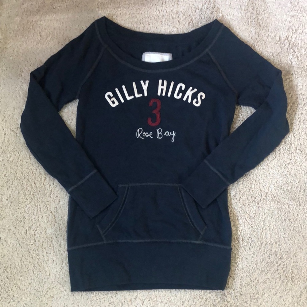 Gilly Hicks Navy Tunic Sweater